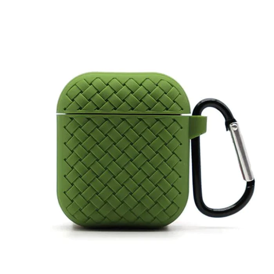 Woven Pattern Anti-dust Soft Silicone Case Cover Protector for Apple Airpods