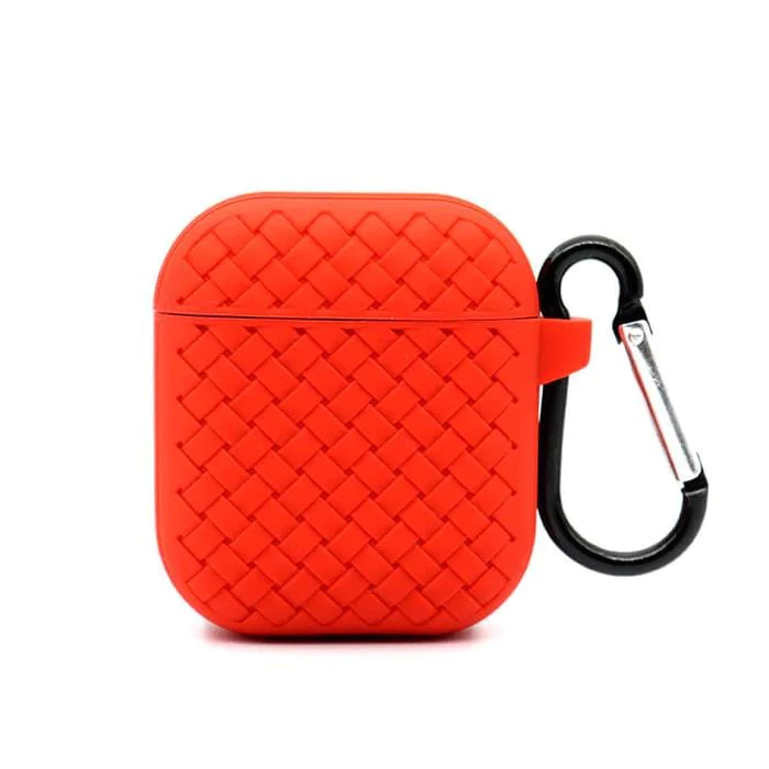 Woven Pattern Anti-dust Soft Silicone Case Cover Protector for Apple Airpods