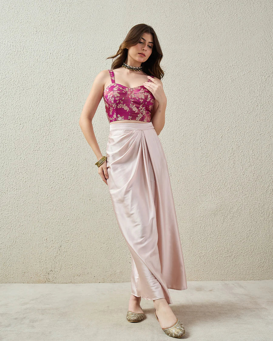 Amethyst Brocade Bustier Top