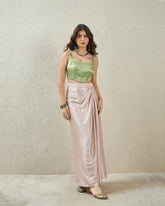 Mint Green Brocade Corset Top