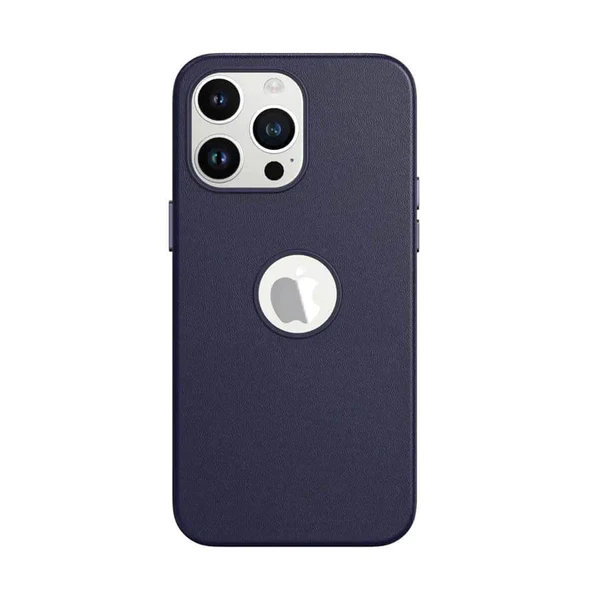 Leather Texture Case With Logo Cut inner Microfiber Phone Back Case For iPhone 13/14 Series