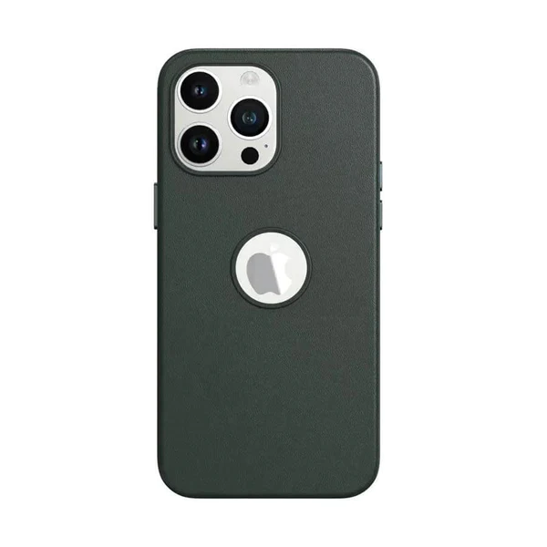 Leather Texture Case With Logo Cut inner Microfiber Phone Back Case For iPhone 13/14 Series