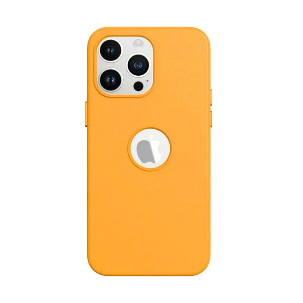Leather Texture Case With Logo Cut inner Microfiber Phone Back Case For iPhone 13/14 Series