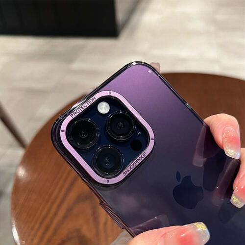 iPhone14 Pro Max Luxury Ultra Thin Transparent With Metal Camera Protection