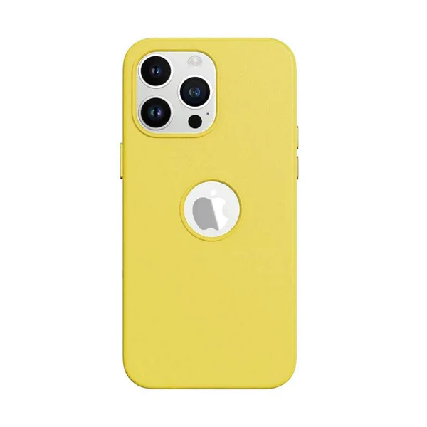Leather Texture Case With Logo Cut inner Microfiber Phone Back Case For iPhone 13/14 Series
