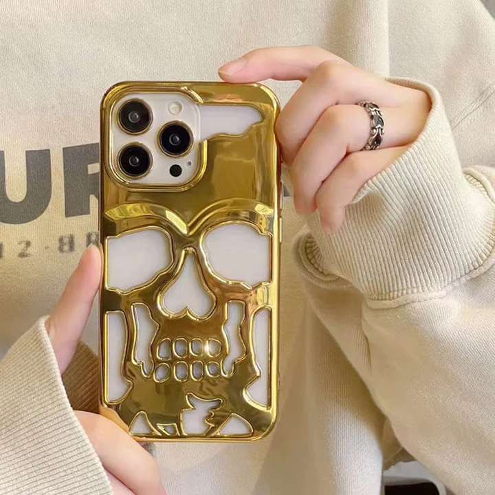 iPhone 14 Pro Max Series Hollow Skull Design Case