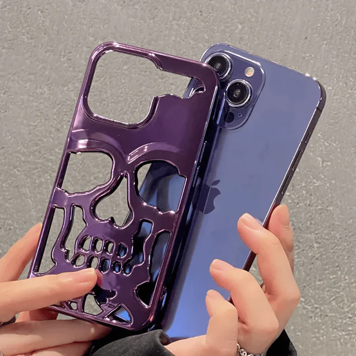 iPhone 12 Series Hollow Skull Design Case