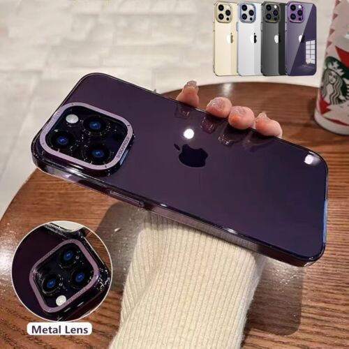 iPhone 12 Luxury Ultra Thin Transparent With Metal Camera Protection