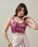 Amethyst Brocade Bustier Top
