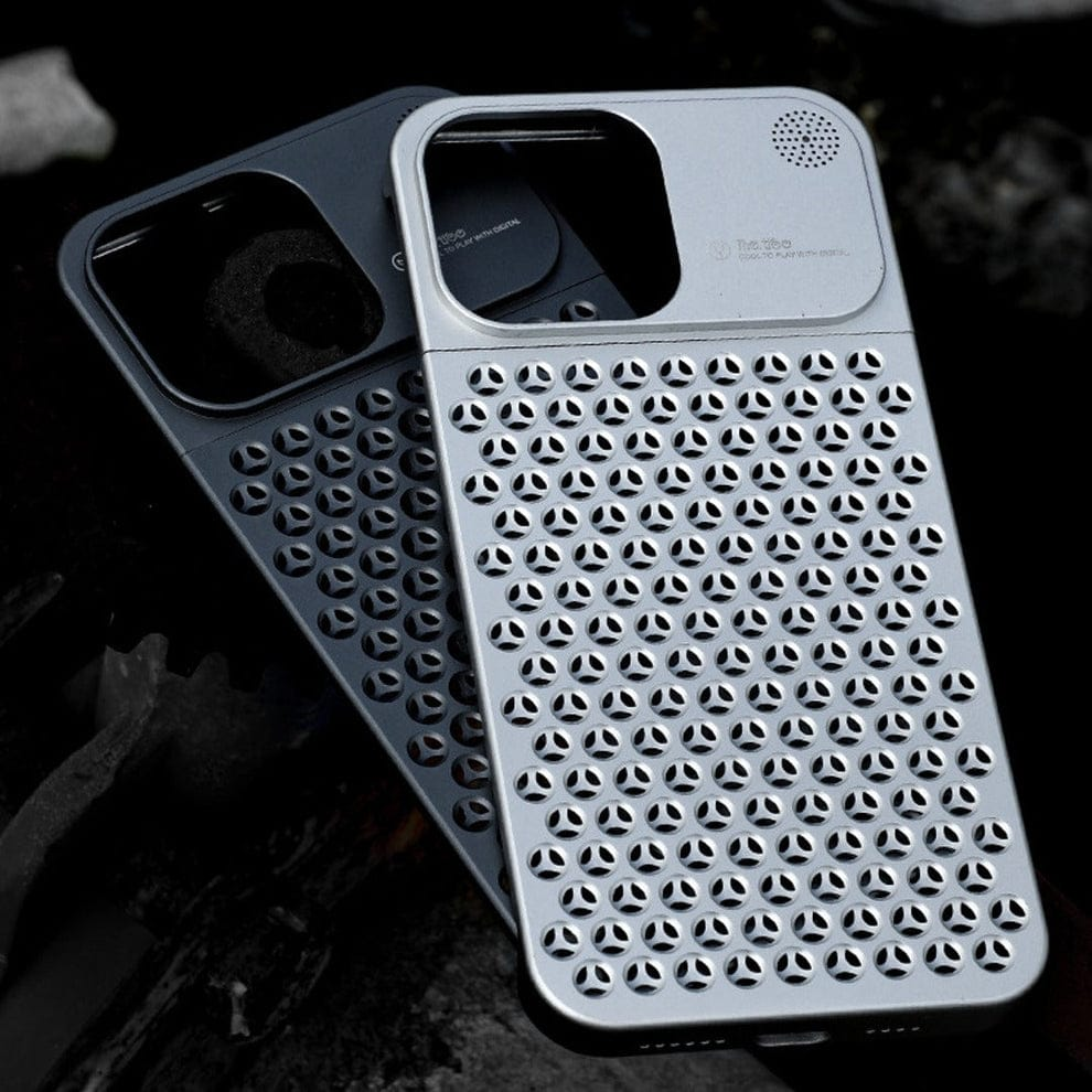 Luxury Aluminum Alloy Hollow Heat Dissipation Phone Case For iPhone 15 Series