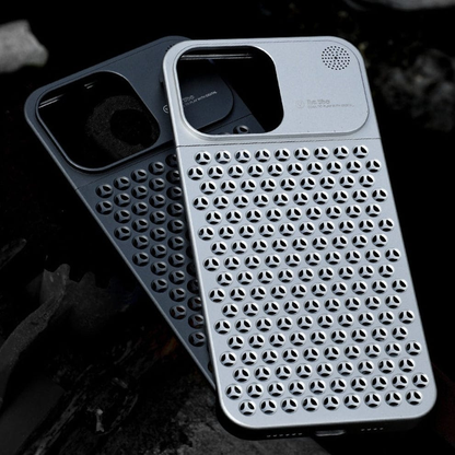 Luxury Aluminum Alloy Hollow Heat Dissipation Phone Case For iPhone 15 Series