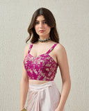 Amethyst Brocade Bustier Top