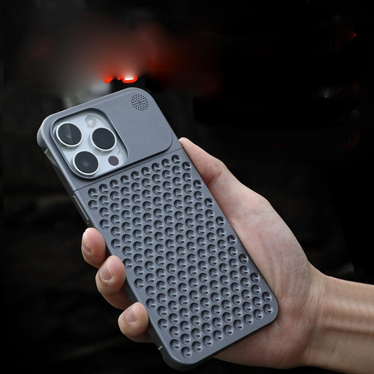 Luxury Aluminum Alloy Hollow Heat Dissipation Phone Case For iPhone 15 Series