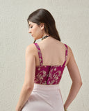 Amethyst Brocade Bustier Top