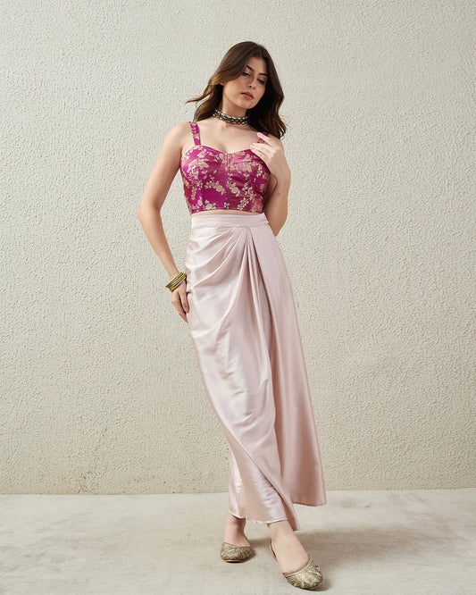 Amethyst Brocade Bustier Top