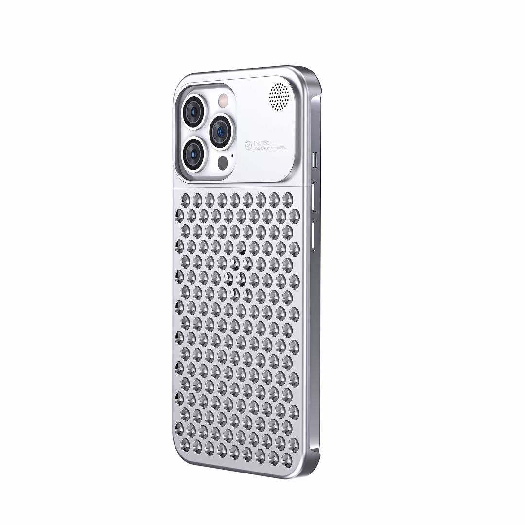 Luxury Aluminum Alloy Hollow Heat Dissipation Phone Case For iPhone 15 Series