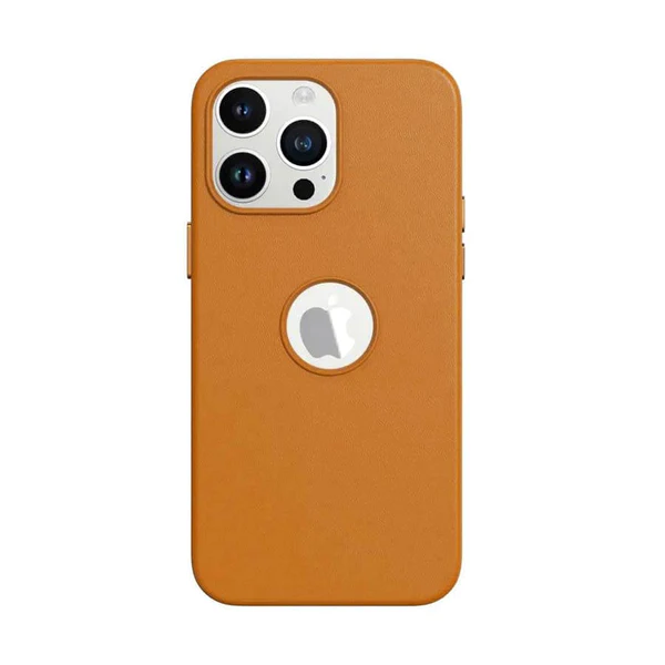 Leather Texture Case With Logo Cut inner Microfiber Phone Back Case For iPhone 13/14 Series