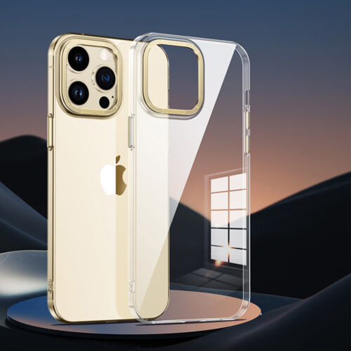 iPhone 14 Luxury Ultra Thin Transparent With Metal Camera Protection