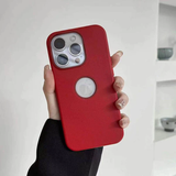 Leather Texture Case With Logo Cut inner Microfiber Phone Back Case For iPhone 13/14 Series