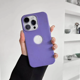 Leather Texture Case With Logo Cut inner Microfiber Phone Back Case For iPhone 13/14 Series