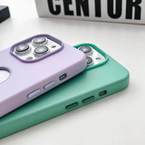 Leather Texture Case With Logo Cut inner Microfiber Phone Back Case For iPhone 13/14 Series