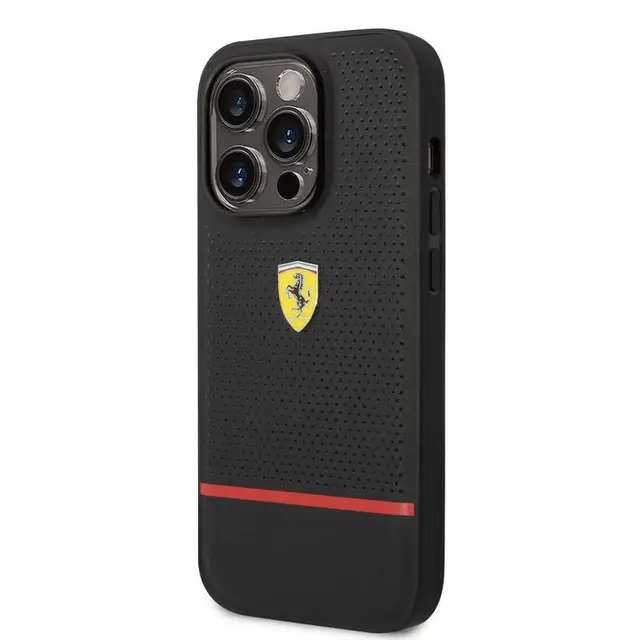 Ferrari Stripe Leather Case For iPhone 15 Series