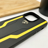 Lamborghini ® Yellow Stripe Pattern Case For iPhone 13 & 14 Series
