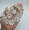 Premium Quality Trending Design white colour new gold plated with light weight choker Jewellery Set For Women & Girls
